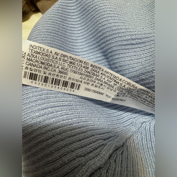 NWT ZARA LIGHT BLUE MOCK NECK KNIT DRESS - Picture 4 of 4